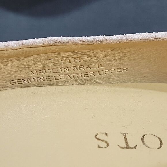 TALBOTS GENUINE LEATHER CLEAR HEEL INSET PUMPS SHOE - Picture 13 of 15